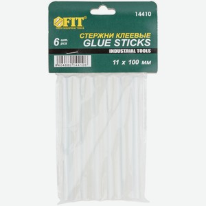 Стержни клеевые бесцветные д.11 мм х 100 мм, 6 шт.