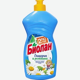 Средство Для Мытья Посуды Биолан, Глицерин И Ромашка, Алоэ Вера, 450 Г