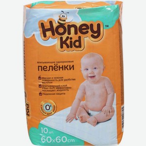 Пелёнки одноразовые Honey Kid впитывающие 60x60см 10 шт