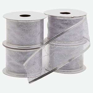 Декоративная лента серебристая, 2,7 м