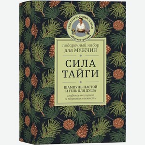 Набор подарочный Рецепты Бабушки Агафьи Сила Тайги Шампунь + Гель для душа Мужской