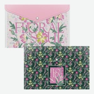 Папка-конверт на кнопке пластиковая ErichKrause Floral Soul,