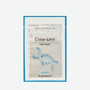 Тканевая маска для лица омолаживающая с ретинолом Consly Clear Line 25мл