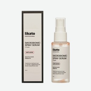 Двухфазная сыворотка - спрей для лица от прыщей Likato Professional Microbiome Anti-Acne 50мл