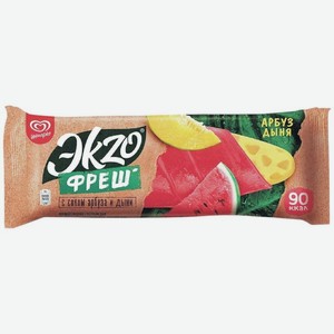 Мороженое Эkzo арбуз и дыня БЗМЖ 70 г дизайн в ассортименте