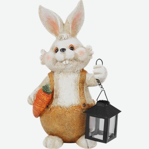 Фигура садовая GIARDINO CLUB Заяц 12х10х25см, с фонарем, Арт. YH253117