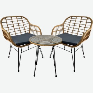 Набор садовой мебели GIARDINO CLUB искусственный ротанг, 3 предмета, Арт. 205043