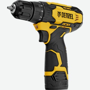 Дрель-шуруповерт аккумуляторная DENZEL CDQ-12 Li-Ion 12В, Арт. 26106