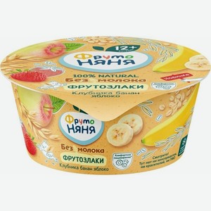 Десерт ФрутоНяня овсяный с клубникой, бананом и яблоком 140г