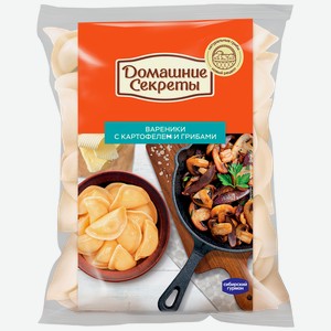 Вареники домашние секреты с картофелем и грибами, 450г