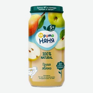 Пюре детское Груша-яблоко с 5 месяцев Фрутоняня 250г