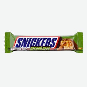 Батончик шоколадный Snickers Лесной орех с арахисом, карамел