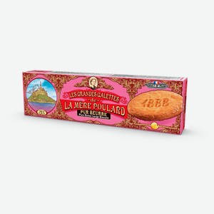 Печенье песочное La Mere Poulard Pure Butter Large Biscuits Франция, 135 г