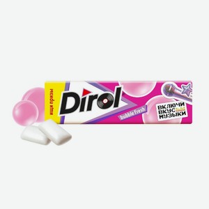 Жевательная резинка Dirol со вкусом мяты и фруктов без сахара, 13.6г, 14 г