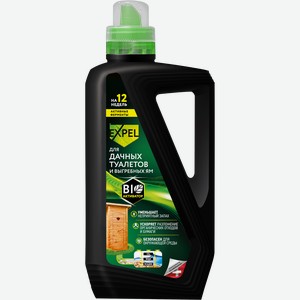 Биоактиватор для дачных туалетов и выгребных ям EXPEL 750мл жидкий, 840г