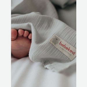 Пелёнка Bebekevi серая муслин 90х90 см