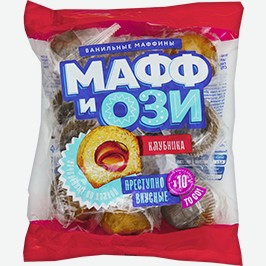 Маффины Мафф И Ози, Клубника, Варёная Сгущёнка, 450 Г