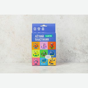 Пластилин Легкий, 12 цветов