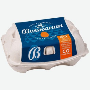 Яйца Вожанин куриные пищевые столовые отборной категории, 6шт
