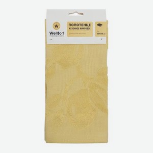 Кухонное полотенце махровое 30*50см жаккард Wellfort
