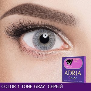 ADRIA Цветные контактные линзы, Color 1 tone, Gray, -3.00 / 14 / 8.6, 2 шт