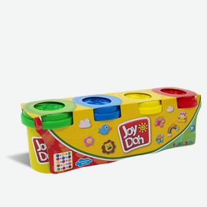 Масса для лепки Joy Doh, набор из 4 баночек с тестом, (4 х