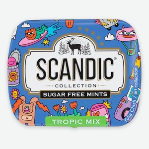 Конфеты драже Scandic без сахара со вкусом Тропический микс, 14 г