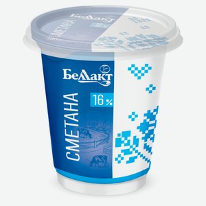 Сметана «Беллакт» 16% БМЗЖ Беларусь, 380 г