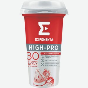 Напиток кисломолочный Exponenta клубника-арбуз обезжиренный БЗМЖ 250мл, 250 мл