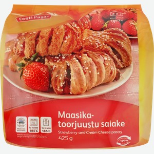 Слойка EESTI PAGAR с клубникой и сливочным сыром, 425г