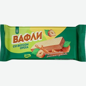 Вафли ПРАВИЛЬНОЕ РЕШЕНИЕ со вкусом ореха, 200г