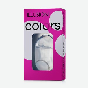 ILLUSION Цветные контактные линзы colors GLOW greу, -5.00 / 8.6 / 14 / 2шт.