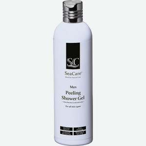 SEACARE Мужской отшелушивающий гель для душа с минералами Мертвого Моря и растительными экстрактами, 400 мл