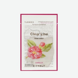 Тканевая маска для лица регенерирующая с маслом японской камелии Consly Clear Line 25мл