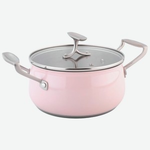 Кастрюля Actuel с крышкой розовая, 3 л