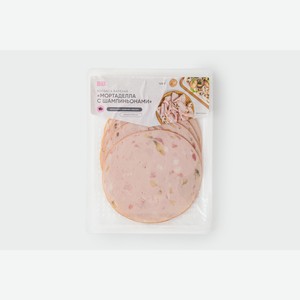 Колбаса вареная  Мортаделла с шампиньонами , нарезка 120 г