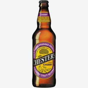 Сидр Chesters фруктовый Вишневый сладкий газированный 5% 450мл, 450 мл