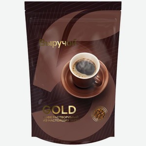 Кофе растворимый Выручай Gold сублимированный 75г, 75 г