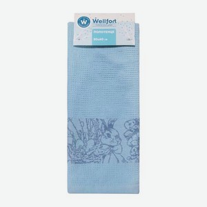 Полотенце кухонное вафельное Зайки Wellfort 50*60см