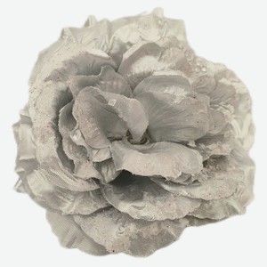 Декорация Роза серебряная, 30 см