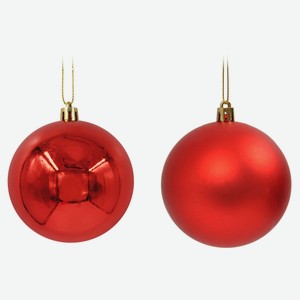Елочное украшение Шар красный, 6 см
