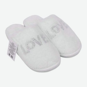 Закрытые тапочки для женщин белые р.36-37 Love