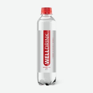 Напиток Welldrink со вкусом красные ягоды-мята безалкогольный негазированный, 500мл