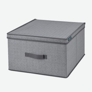 MANDARIN DECOR Коробка для хранения с крышкой, цвет: серый, размер: 40х50х25