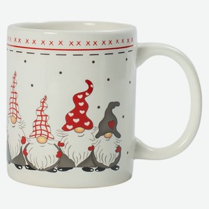 Кружка НГ Гномы, классическая,цв. белый, 380 мл, арт. NBXP-2