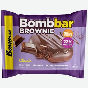 Печенье Bombbar Брауни Классический глазированное 50г, 54 мл