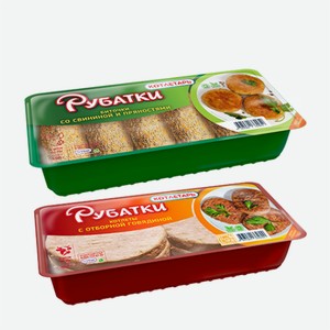 Котлеты  Рубатки  с говядиной 450гр/Биточки  Рубатки  свинина-пряности 450г