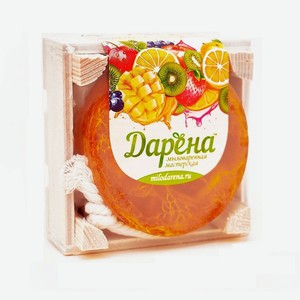 ДАРЁНА МЫЛОВАРЕННАЯ МАСТЕРСКАЯ Мыло с люфой  Мандарин , 1 шт. цвет оранжевый