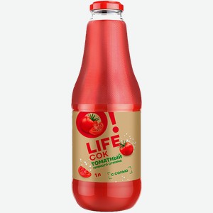 Сок O!LIFE/ОЛАЙФ Томатный прямого отжима с солью 1л