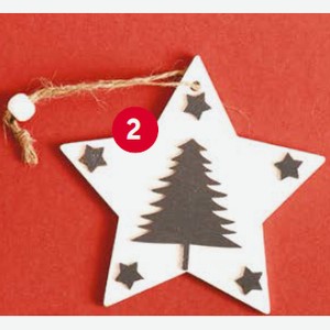 Украшение Нг Звезда/елка/сердце Дерево 8*10см